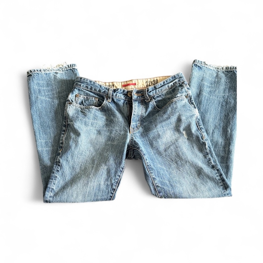 Converse Vintage Straight Distressed Denim Blue Jeans